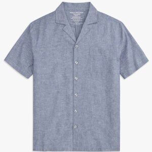 Mack Weldon Tech Linen Camp Shirt - Short Sleeve Button Down Men's